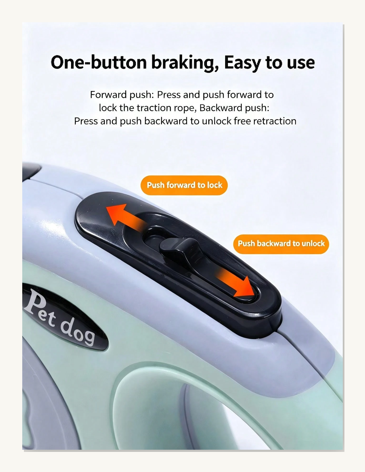 Everyday Retractable Leash one-button brake control