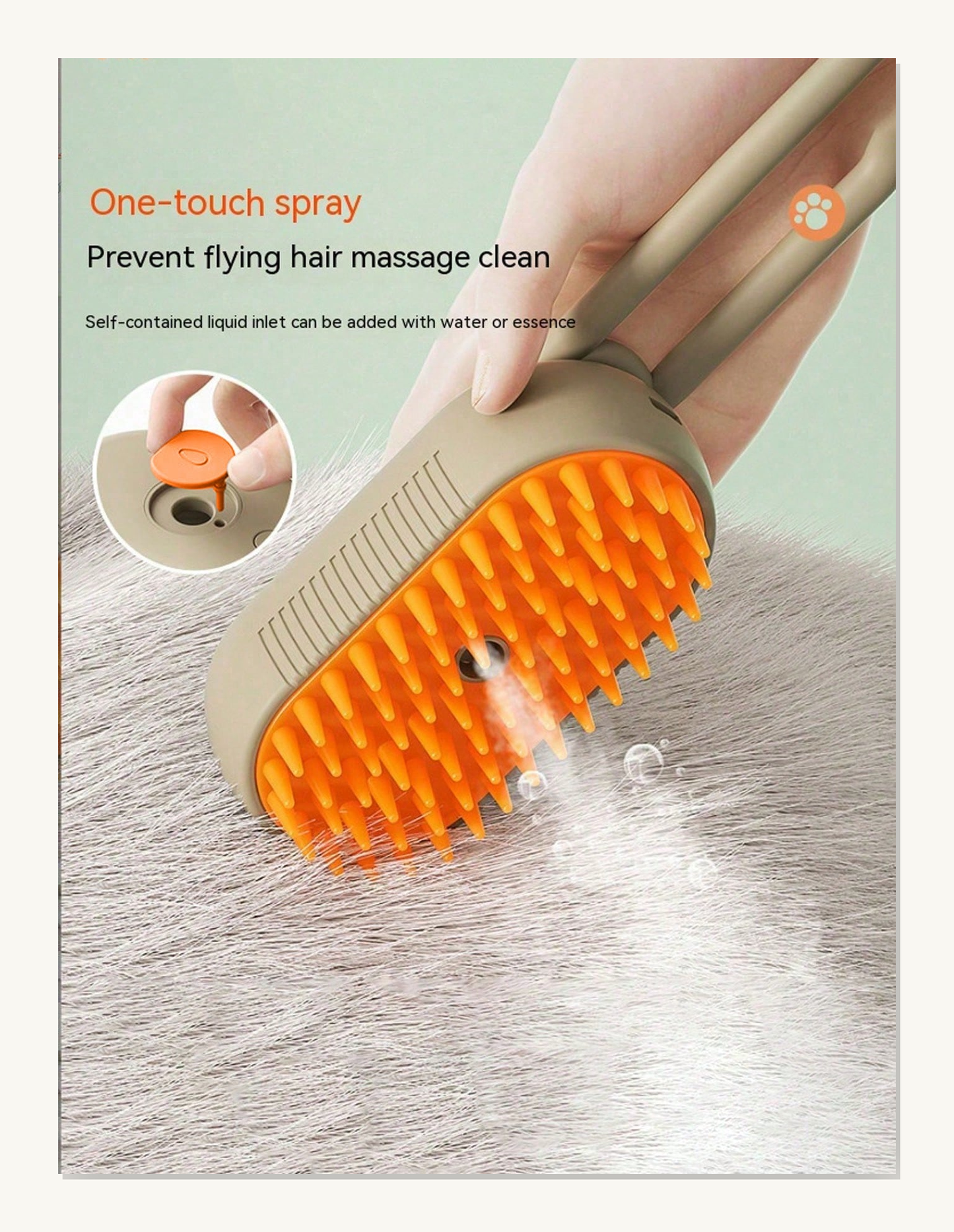 Calm Touch Grooming Duo one-touch spray feature